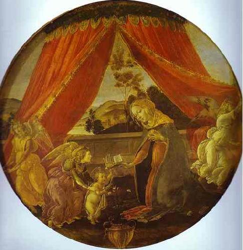 Sandro Botticelli Madonna de Padiglionel oil painting picture
